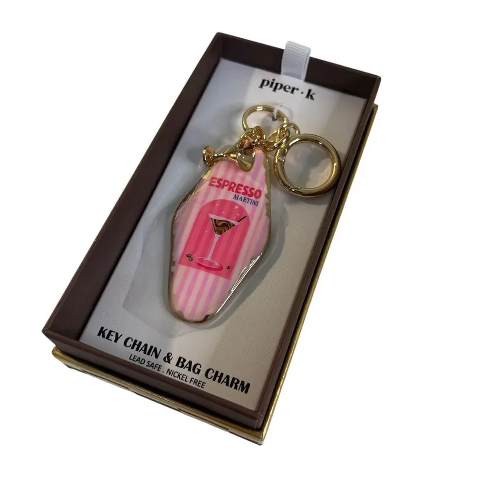 Espresso Your Style with this adorable Piper k Keychain/Bag Charm.